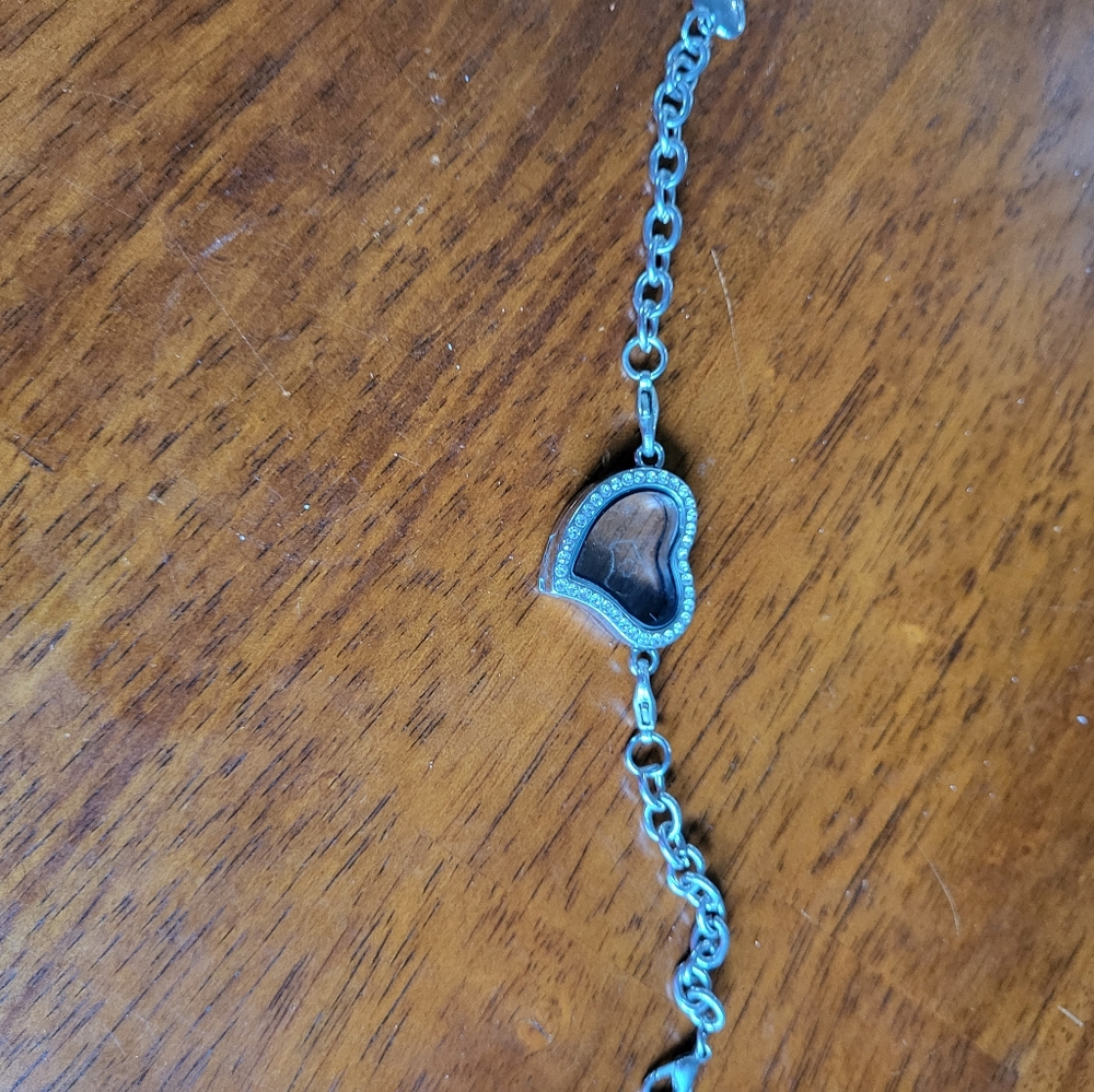 8in heart charm bracelet